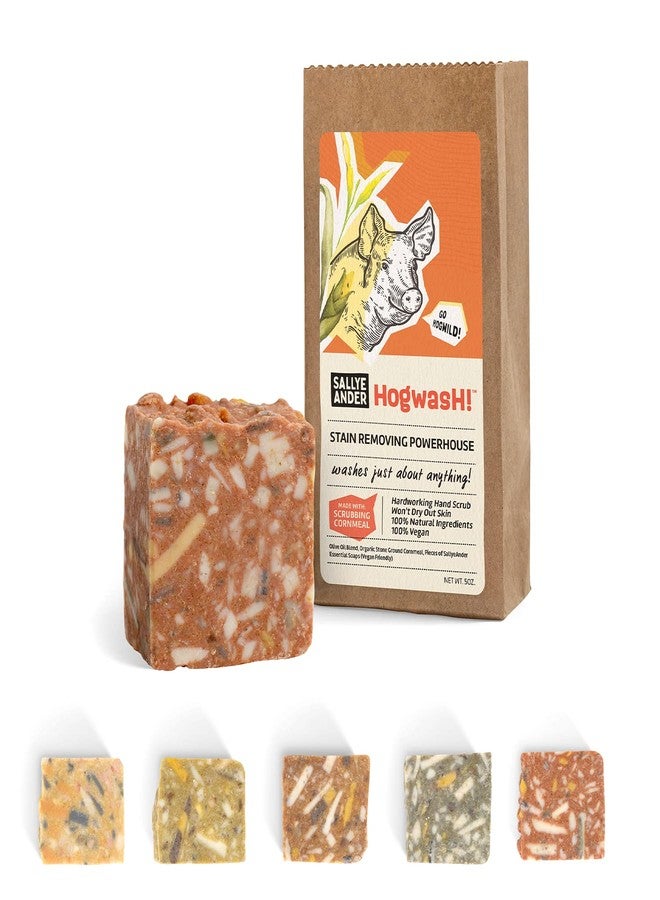 SALLYEANDER Hogwash! Soap - 1 Bar - Laundry Treatment Scrub - All-Natural Handmade Soap - Cornmeal Hand Wash - Image 1